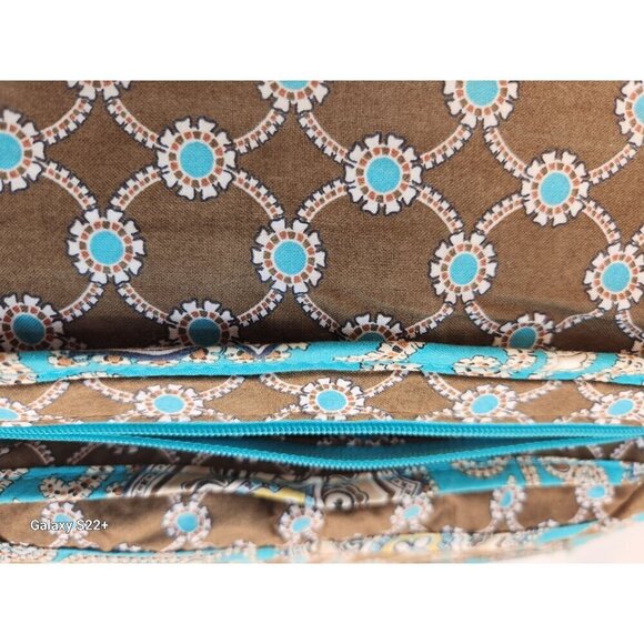 Vera Bradley Quilted Paisley Handbag With Dual Straps & Kiss Lock Closure 12x15 - Picture 7 of 13